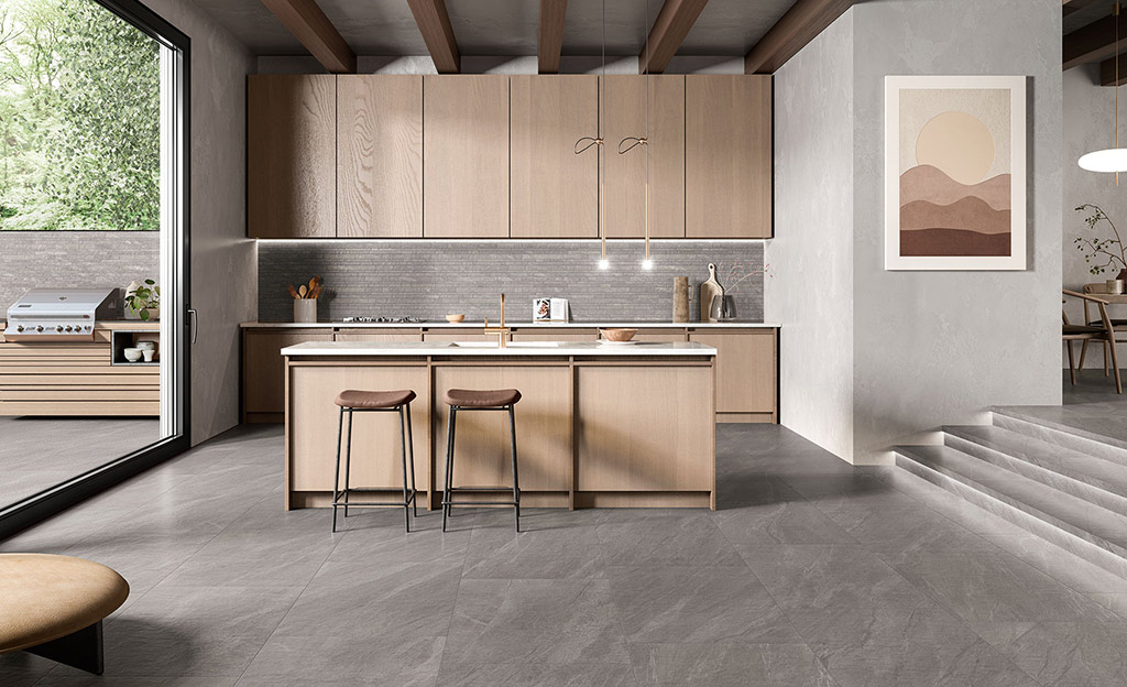 Novabell Allblack Konyhai burkolólap 