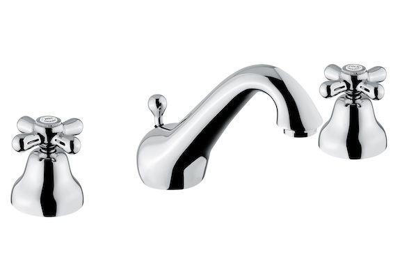 Bugnatese Old'800 - 012 - álló 3 üléses mosdócsaptelep leeresztővel