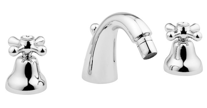 Bugnatese Old'800 - 025 - álló 3 üléses bidet csaptelep kifolyóval