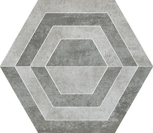 Paradyz padlódekor Paradyz Scratch Grys Hexagon A padlódekor