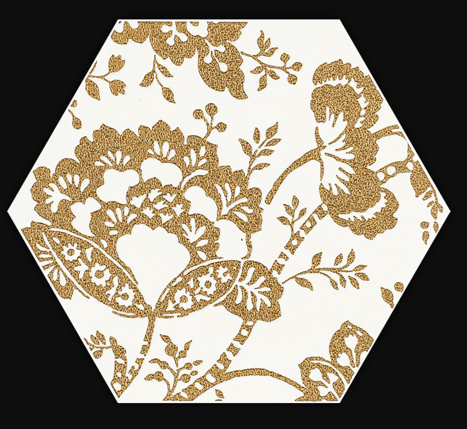 Paradyz Shiny Lines Gold Heksagon Inserto C dekorcsempe 19,8 x 17,1