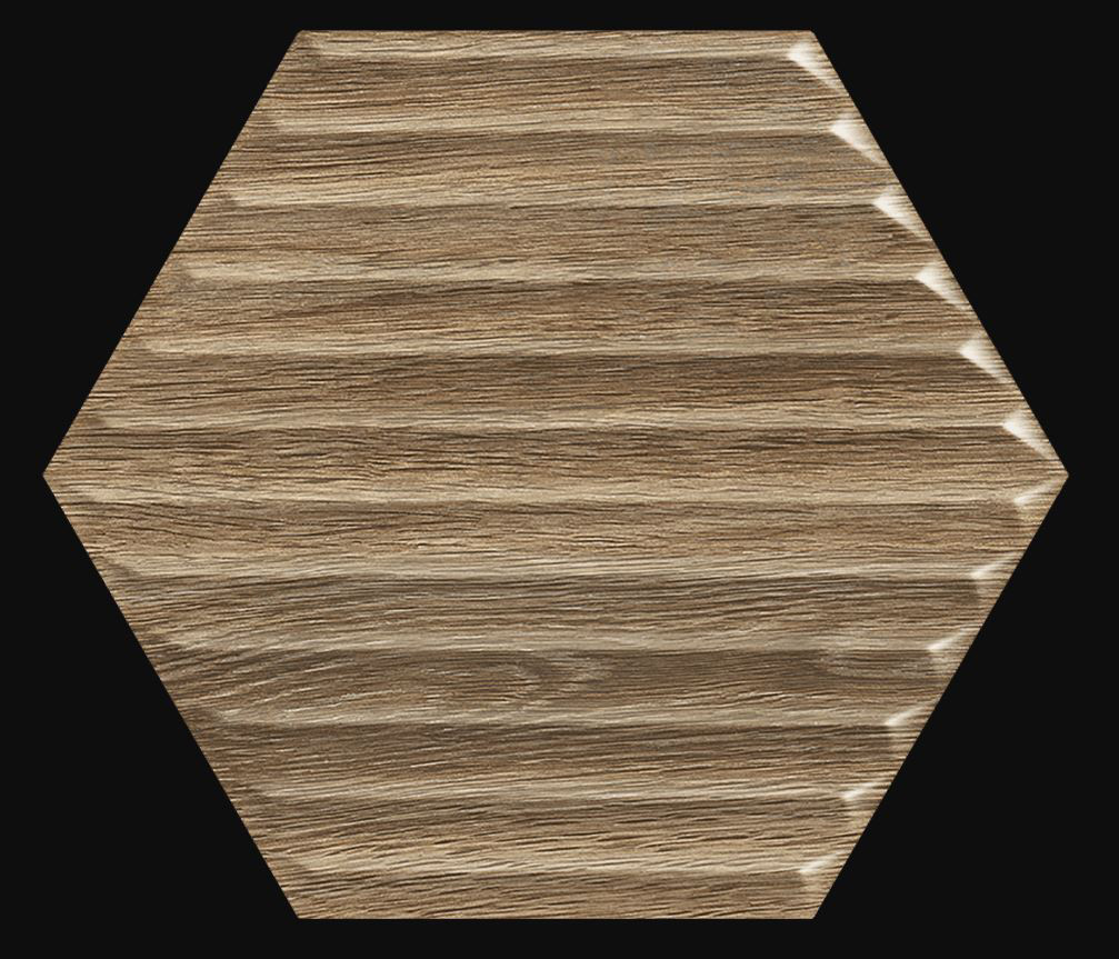 Paradyz Woodskin Wood Heksagon Struktura B falicsempe 19,8 x 17,1