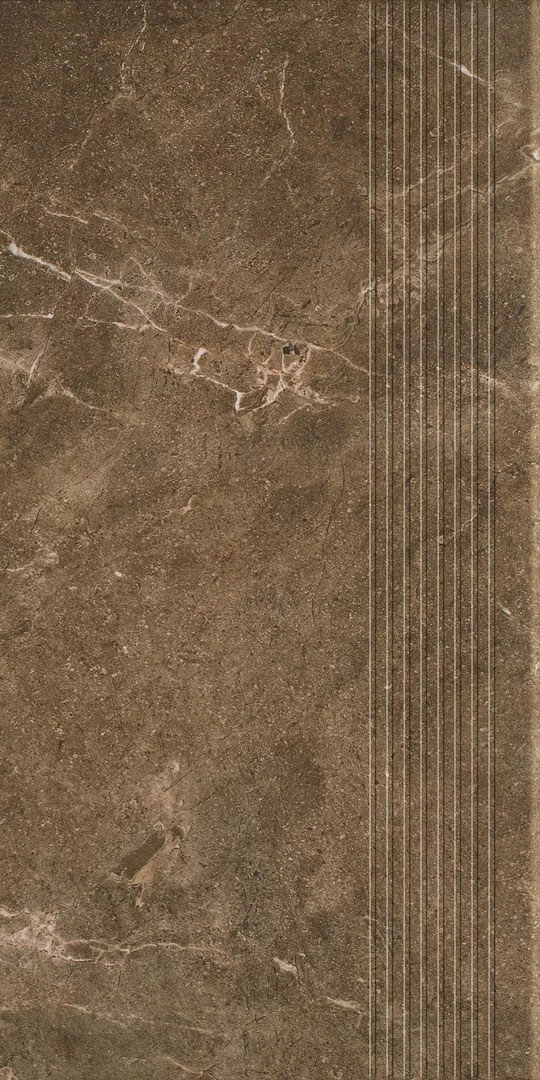 Paradyz Ibis Brown Mat lépcsőlap 30x60 cm