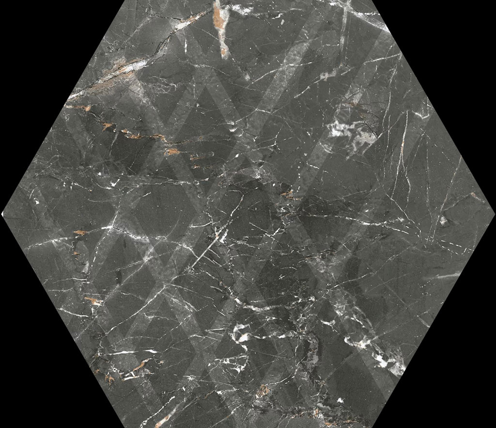 Paradyz Marvelstone Grey Heksagon Mat padlólap 19,8x17,1 cm