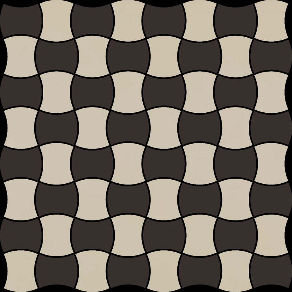 Paradyz Modernizm Nero Mix C mozaik 30x8x30,8 cm