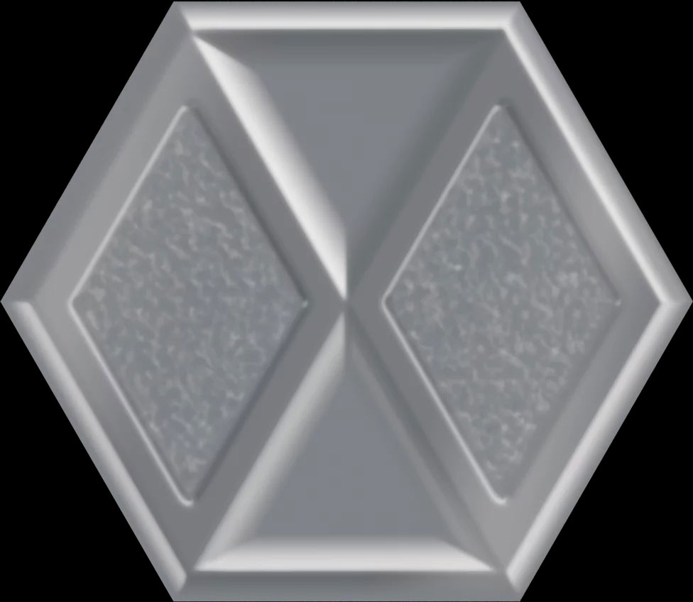 Paradyz Morning Silver Heksagon Pol dekorcsempe 19,8x17,1 cm