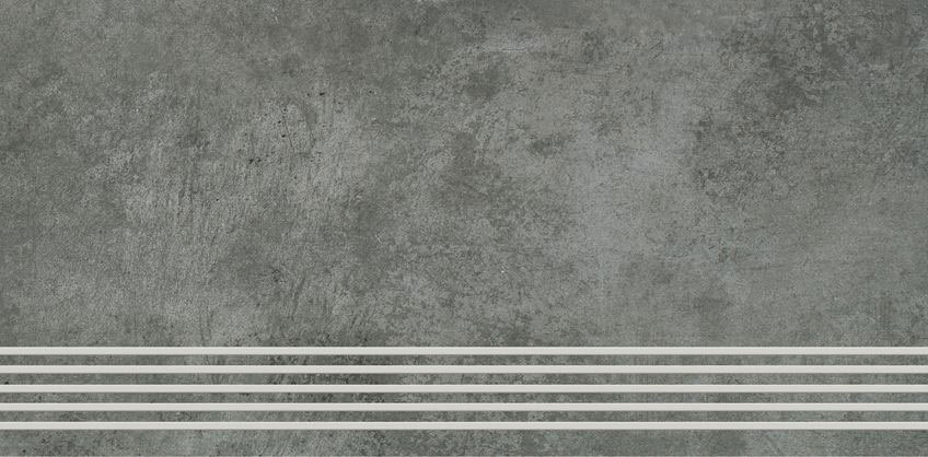 Paradyz Scratch Nero Pol lépcsőlap 29,8x59,8 cm