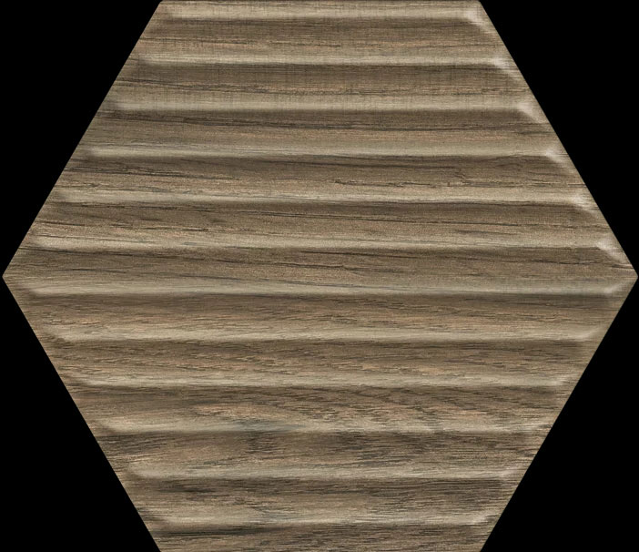 Paradyz Serene Brown Heksagon Str falicsempe 19,8x17,1 cm