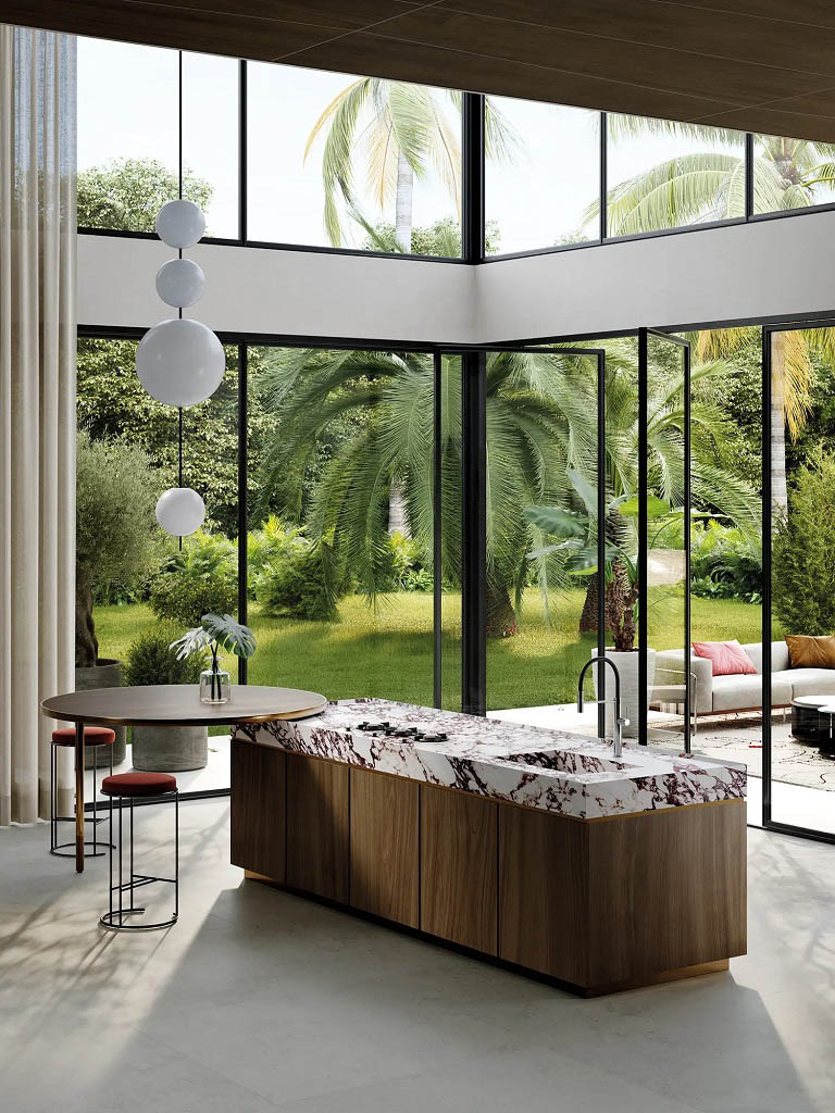 Porcelanosa Ewood Camel Xlight Konyhai burkolólap