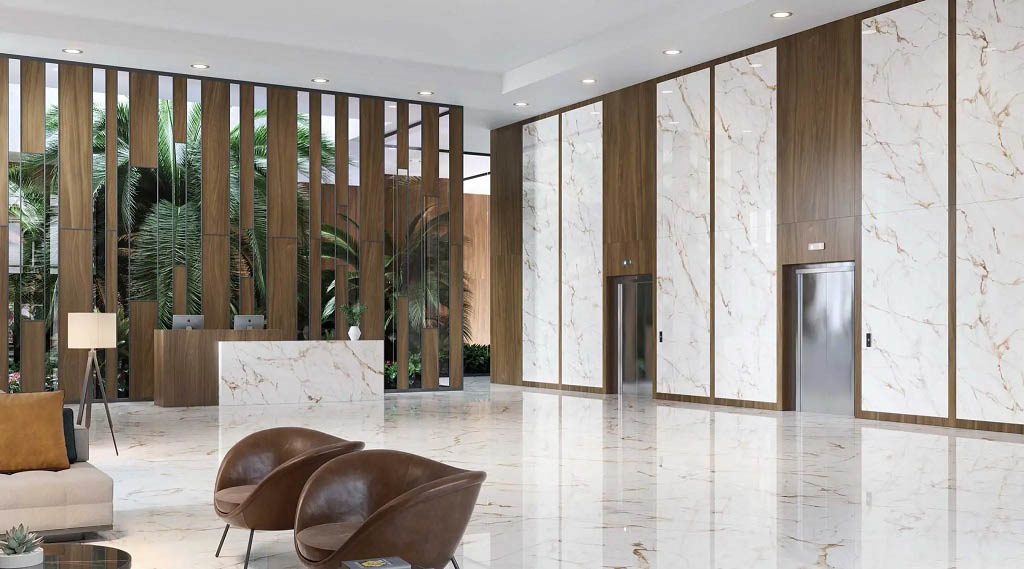 Porcelanosa Ewood Camel Xlight Falburkolat