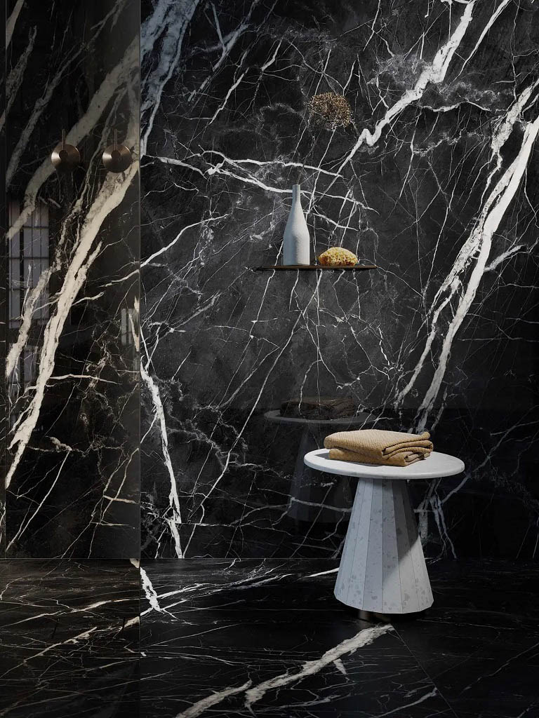 Porcelanosa Marquina Black Xlight Falburkolat
