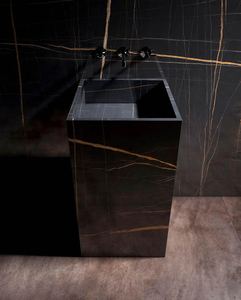 Porcelanosa Nylo Noir Xlight Falburkolat | Csempék és Burkolatok