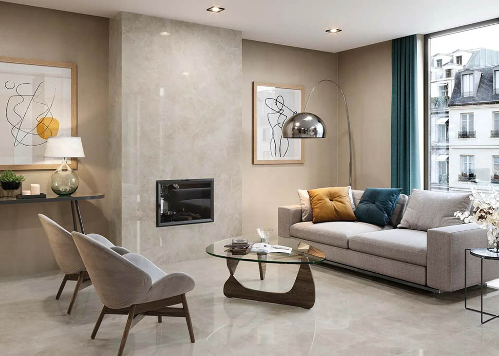 Porcelanosa Ars Beige Xlight Falburkolat | Csempék és Járólapok