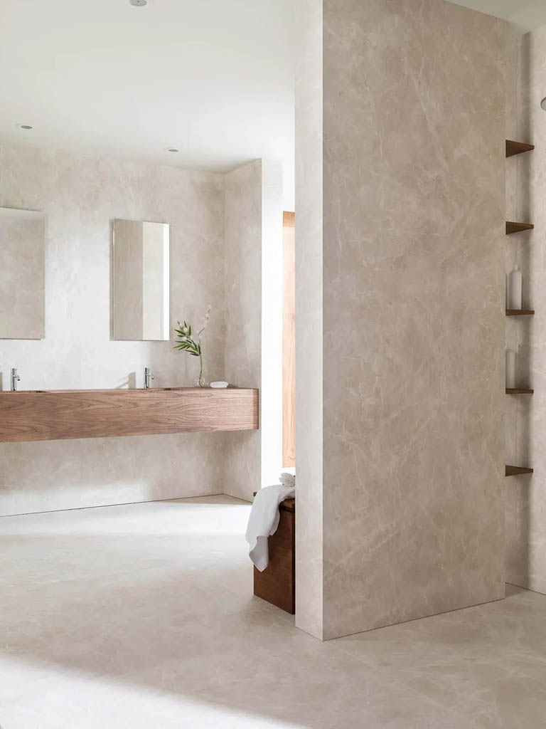 Porcelanosa Ars Beige Xlight Falburkolat | Csempék és Padlólapok
