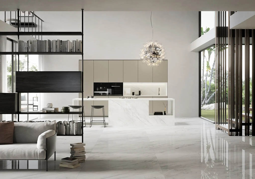 Porcelanosa Glem White Xlight Kőhatású járólap