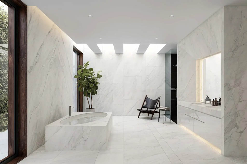Porcelanosa Glem White Xlight Falburkolat | Csempék és Járólapok