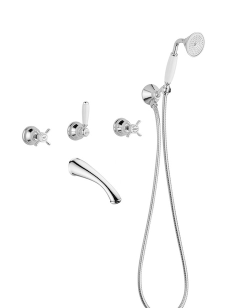 Bugnatese Princeton 818 - fal alatti váltós csaptelep kifolyóval és zuhanyszettel