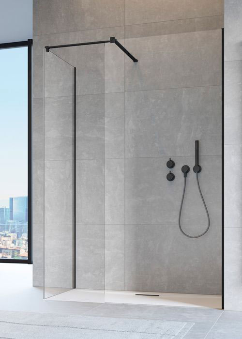 Radaway Modo New Black II 75 Walk-in zuhanyfal