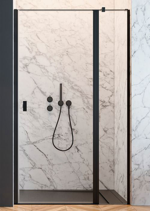 Radaway Nes DWJ II 110 B fekete zuhanyajtó