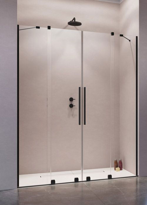 Radaway Furo Black DWD 130 zuhanyajtó