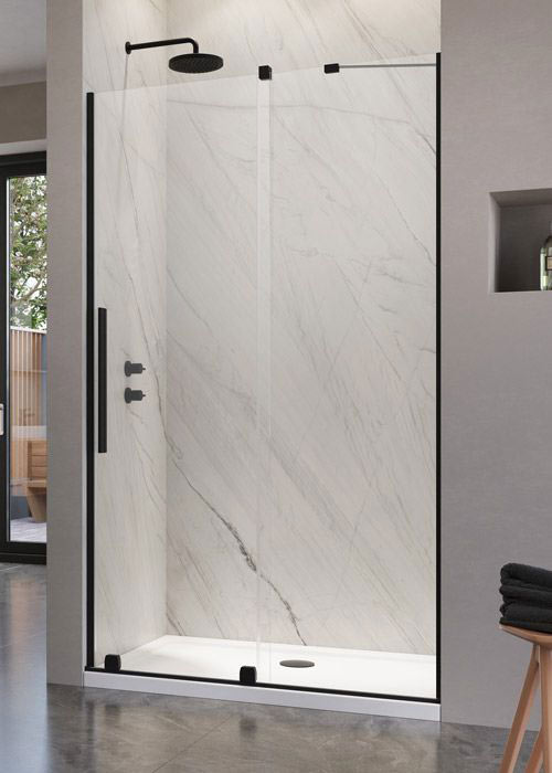 Radaway Furo Black DWJ 150 bal fekete zuhanyajtó