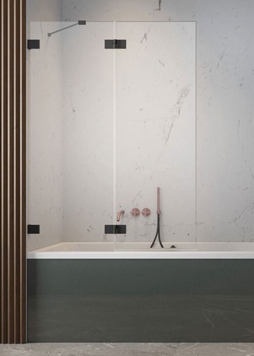 Radaway Essenza Pro Black PND II 120 B fekete kádparaván