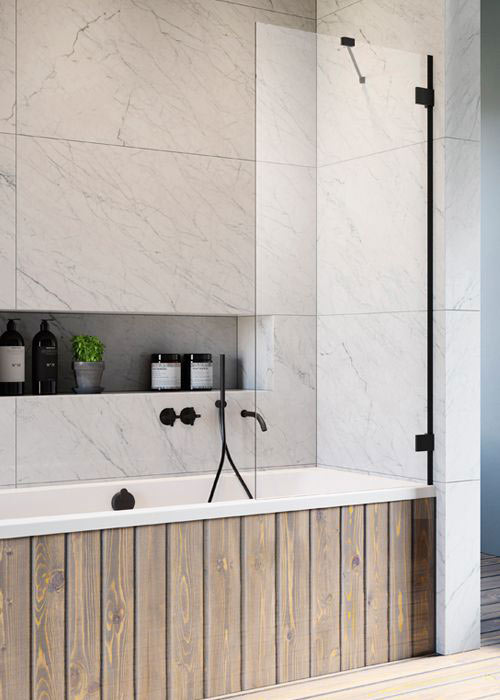 Radaway Essenza Pro Black PNJ II 60 fekete kádparaván