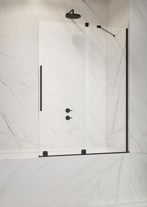 Radaway Furo Black PND II 170 J fekete kádparaván