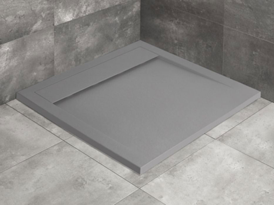 Radaway Teos C szögletes lapos cemento zuhanytálca 80x80