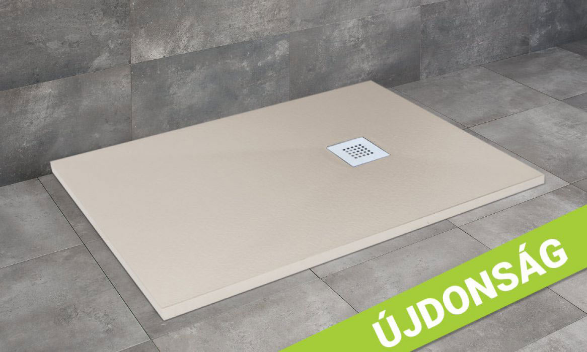 Radaway Kios F szögletes lapos bézs zuhanytálca 170x90