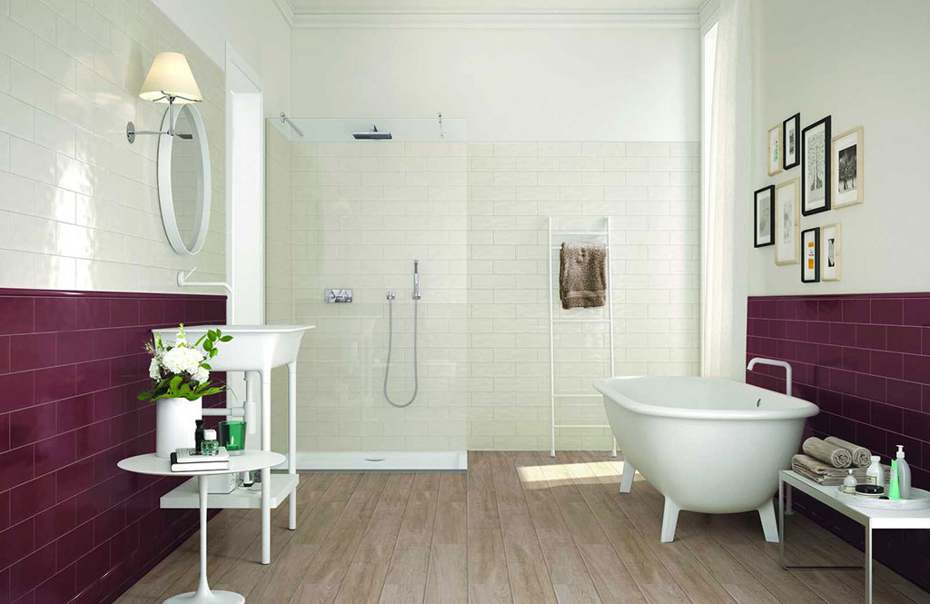 Ragno Brick Glossy Klasszikus fürdőszoba | Csempék és Járólapok