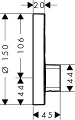 Hansgrohe ShowerSelect S Csaptelep falsík alatti szereléshez, 2 fogyasztóhoz | 15748000