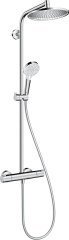 Hansgrohe Crometta S Showerpipe 240 1jet termosztáttal EcoSmart 9 l/perc 