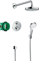 Hansgrohe Croma Select S Falsík alatti zuhanyrendszer Ecostat S termosztáttal 