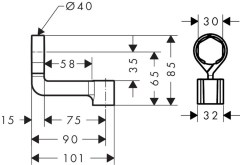 Hansgrohe Zuhanytartó Porter Reno | 28335000
