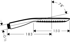 Hansgrohe PuraVida Keskeny kézizuhany 120 1jet | 28558000