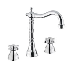 Bugnatese Revival 412 - álló 3 üléses mosdócsaptelep leeresztővel