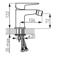 Ferro Adore White/Chrome BDR6 - bidécsaptelep