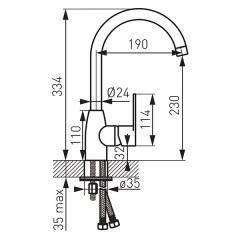 Ferro Algeo BAG4  - konyhai csaptelep