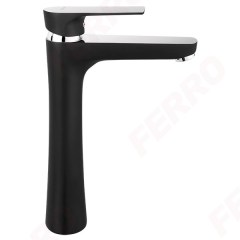 Ferro Algeo Square Black/Chrome BAQ2LBLC - magasított mosdócsaptelep