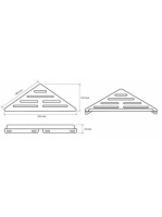 Arezzo design BEMETA Dark sarok polc AR-102308260