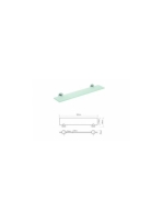 Arezzo design BEMETA Omega tejüveg 60 cm-es üvegpolc AR-104102042