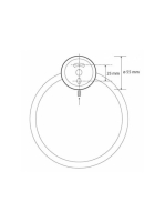 Arezzo design BEMETA Dark törölközőtartó gyűrű AR-104104060