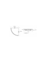 Arezzo design BEMETA Omega sarok üvegpolc 25x25 cm AR-104202162