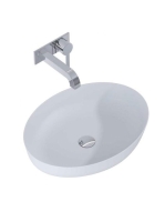 Arezzo design Rika pultra ültethető mosdó 52 cm, matt szürke AR-145002