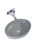 Arezzo design Rika pultra ültethető mosdó 52 cm, matt ezüstszürke AR-145003