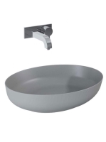 Arezzo design Rika pultra ültethető mosdó 52 cm, matt ezüstszürke AR-145003