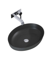 Arezzo design Rika pultra ültethető mosdó 52 cm, matt antracit AR-145004