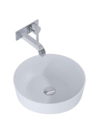 Arezzo design Lorca pultra ültethető kerek mosdó 42 cm, túlfolyó nélkül, matt szürke AR-145005