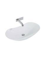 Arezzo design Piato pultra ültethető mosdó 73x38 cm, csaplyuk és túlfolyó nékül AR-145041